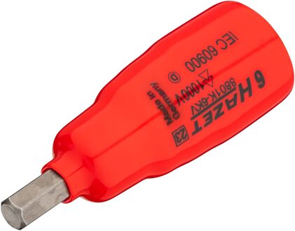 Hazet Dopsleutelbit · geïsoleerd 8801K-6KV · 3/8 inch (10 mm) vierkant hol · Binnen-zeskant-profiel · SW 6 mm