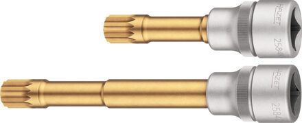 Hazet Dopsleutelbitset 2584-12/2 · 1/2 inch (12,5 mm) vierkant hol · Binnenveeltandprofiel XZN · 2-delig · SW M12