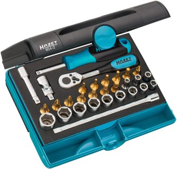 Hazet Dopsleutelset 854-2 - 30-delig - 3 - 14 - PH1 - PH2 - PZ1 - PZ2 - T10 - T30
