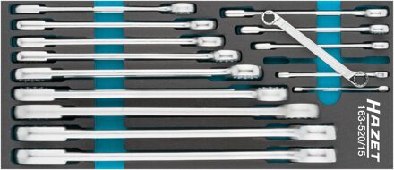 Hazet Dubbele ringsleutelset 163-520/15 - Buitentwaalfkant tractieprofiel - 15-delig - 6 - 34