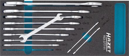 Hazet Dubbele steeksleutelset 11-delig 6 - 32 mm DIN 3110, DIN ISO 10102 Hazet 163-377/11