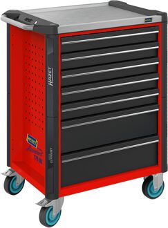 Hazet Gereedschapwagen - Assistent 179NX - enkel 179NX-7-RAL3020 - L x B x H: 785 mm x 518 mm x 1020 mm - Laden, ondiep: 5× 81 x 522 x 398 mm - Laden,