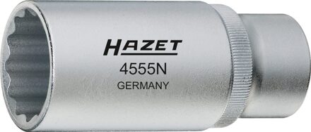Hazet Inspuitproeiersgereedschap 4555N · 1/2 inch (12,5 mm) vierkant hol · Buitentwaalfkant profiel · SW 27 mm