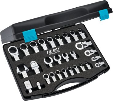 Hazet Insteekgereedschapset 6400CD/29 | 14 x 18 mm insteekvierkant massief, 9 x 12 mm insteekvierkant massief | Buitentwaalfkant profiel,