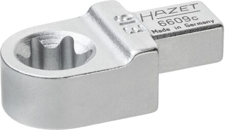 Hazet Insteekringsleutel 6609C-E16 · 9 x 12 mm insteekvierkant massief · Buiten-TORX®-profiel · SW E16