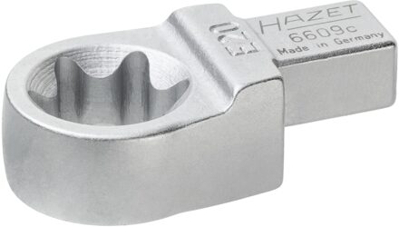 Hazet Insteekringsleutel 6609C-E20 · 9 x 12 mm insteekvierkant massief · Buiten-TORX®-profiel · SW E20