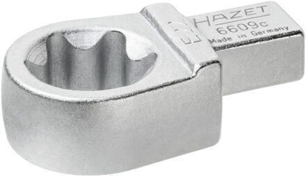 Hazet Insteekringsleutel 6609C-E22 · 9 x 12 mm insteekvierkant massief · Buiten-TORX®-profiel · SW E22