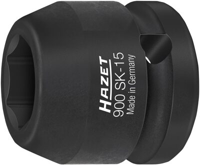 Hazet Krachtdopsleutel 900SK-15 · 1/2 inch (12,5 mm) vierkant hol · Buiten-zeskant-tractieprofiel · SW 15 mm