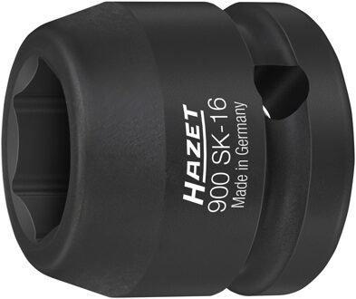 Hazet Krachtdopsleutel 900SK-16 · 1/2 inch (12,5 mm) vierkant hol · Buiten-zeskant-tractieprofiel · SW 16 mm