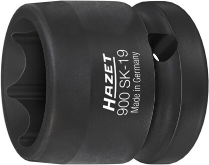 Hazet Krachtdopsleutel 900SK-19 · 1/2 inch (12,5 mm) vierkant hol · Buiten-zeskant-tractieprofiel · SW 19 mm
