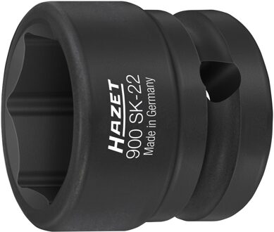 Hazet Krachtdopsleutel 900SK-22 · 1/2 inch (12,5 mm) vierkant hol · Buiten-zeskant-tractieprofiel · SW 22 mm