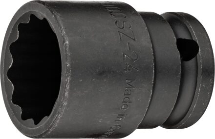 Hazet Krachtdopsleutel 900SZ-24 · 1/2 inch (12,5 mm) vierkant hol · Buitentwaalfkant tractieprofiel · SW 24 mm