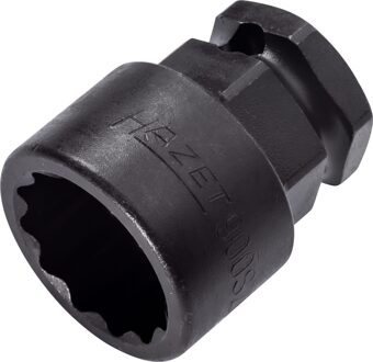 Hazet Krachtdopsleutel 900SZ6-22 · 1/2 inch (12,5 mm) vierkant hol, 24 mm buitenzeskant · Buitentwaalfkant tractieprofiel · SW 22 mm