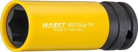 Hazet Krachtdopsleutel 903SLG-19 · 1/2 inch (12,5 mm) vierkant hol · Buiten-zeskant-tractieprofiel · SW 19 mm