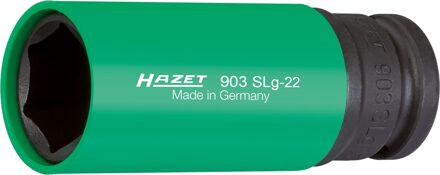 Hazet Krachtdopsleutel 903SLG-22 · 1/2 inch (12,5 mm) vierkant hol · Buiten-zeskant-tractieprofiel · SW 22 mm