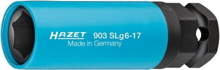 Hazet Krachtdopsleutel 903SLG6-17 · 1/2 inch (12,5 mm) vierkant hol, 24 mm buitenzeskant · Buiten-zeskant-tractieprofiel · SW 17 mm