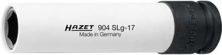 Hazet Krachtdopsleutel · extra lang 904SLG-17 · 1/2 inch (12,5 mm) vierkant hol · Buiten-zeskant-tractieprofiel · SW 17 mm