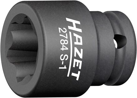 Hazet Krachtdopsleutel · met speciaal profiel 2784S-1 · 1/2 inch (12,5 mm) vierkant hol · Ribbelprofiel · 39 mm