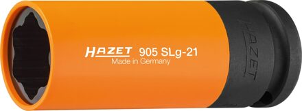 Hazet Krachtdopsleutel · speciaal profiel 905SLG-21 · 1/2 inch (12,5 mm) vierkant hol · Wielbouten hybride speciaal profiel · SW 21 mm