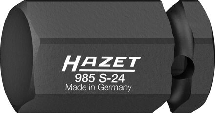 Hazet Krachtdopsleutelbit 985S-24 · 1/2 inch (12,5 mm) vierkant hol · Binnen-zeskant-profiel · SW 24 mm