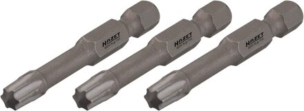 Hazet Krachttorsiebits 2223SLG-T10/3 · 1/4 inch (6,3 mm) zeskant massief · Binnen-TORX®-profiel · 3-delig · SW T10