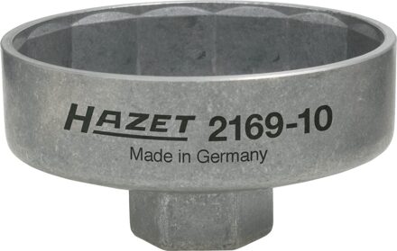 Hazet Oliefitersleutel 2169-10 · 3/8 inch (10 mm) vierkant hol · Buiten-14-kant-profiel · SW 74 mm