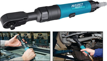Hazet Pneumatische ratelschroevendraaier Hazet 9022P-1 9022P-1 1/2 (12.5 mm) buitenvierkant, 3/8 (10 mm) buitenvierkant 6.3 bar
