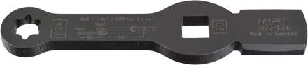 Hazet Ring-slagsleutel · met 2 slagvakken 2872-E24 · 3/4 inch (20 mm) vierkant hol · Buiten-TORX®-profiel · SW E24