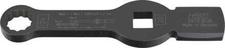 Hazet Ring-slagsleutel · met 2 slagvakken 2872SZ-24 · 3/4 inch (20 mm) vierkant hol · Buitentwaalfkant profiel · SW 24 mm