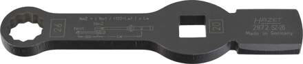 Hazet Ring-slagsleutel · met 2 slagvakken 2872SZ-26 · 3/4 inch (20 mm) vierkant hol · Buitentwaalfkant profiel · SW 26 mm