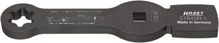 Hazet Ring-slagsleutel · speciaal profiel · met 2 slagvakken 2784SR-1 · 1/2 inch (12,5 mm) vierkant hol · Ribbelprofiel · Lengte: 220 mm