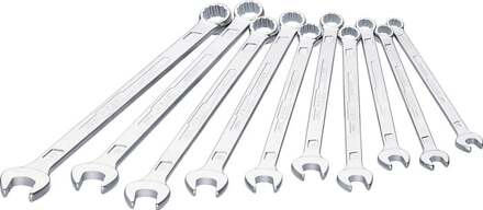 Hazet Ring-steeksleutelset | 600 LG | 10 stuks | sleutelmaat 10-19 mm | Vorm A | Speciaalstaal - 8000465130