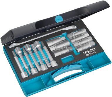 Hazet Schokdempergereedschapset 4915/15 | 1/2 inch (12,5 mm) vierkant hol | Binnen-TORX®-profiel, Binnen-zeskant-profiel, Tapprofiel hol,