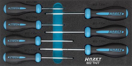 Hazet Schroevendraaierset HEXAnamic® 802TH/7 - Tamper resistant TORX®-profiel - 7-delig - T8 H - T30 H