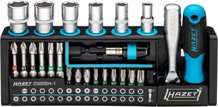 Hazet SmartHolder gereedschaphouder 2300SH-1 | 1/4 inch (6,3 mm) zeskant massief, 1/4 inch (6,3 mm) vierkant hol | Sleufprofiel, Kruiskop profiel PH,