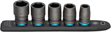 Hazet SmartRail · Flexibele kunststof opsteekstrip 900S-SR/5 · 1/2 inch (12,5 mm) vierkant hol · Buiten-zeskant-tractieprofiel · 5-delig · 13 · 17 ·