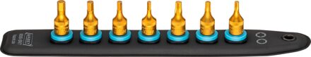 Hazet SmartRail met 7 steekplaatsen 8500-SR/7 · 1/4 inch (6,3 mm) vierkant hol · Binnen-TORX®-profiel, Binnen-zeskant-profiel · 7-delig · T30 · T20 ·