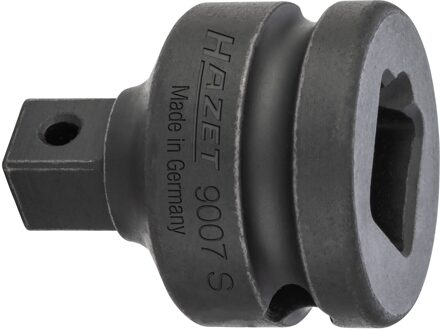 Hazet Verloopstuk 9007S · 1/2 inch (12,5 mm) vierkant hol · 3/8 inch (10 mm) vierkant massief · Lengte: 37 mm