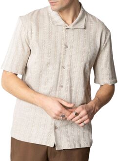 Hazy Jacquard Overhemd Heren beige - XXL