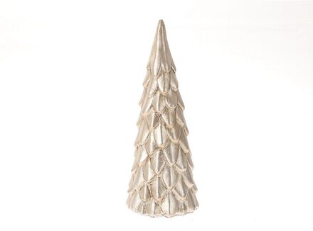 HBX natural living Beeld everlands kunstkerstboom Forest dia7x17cm zilver
