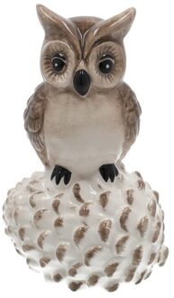 HBX natural living Beeld Olly uil H13m keramiek bruin