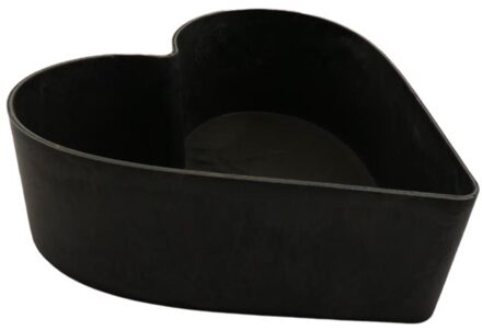 HBX natural living Bloempot Hart 22x20x7,5cm zwart