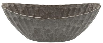 HBX natural living Bloempot Melamine Ribble 36x15x14cm grijs