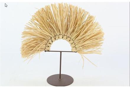 HBX natural living Decokrans op standaard h31.5cm beige