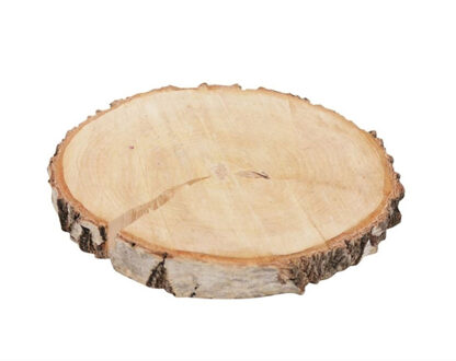 HBX natural living Decoratie boomschijf met schors - hout - D24,5 cm - rond - hobby boomschors schijf