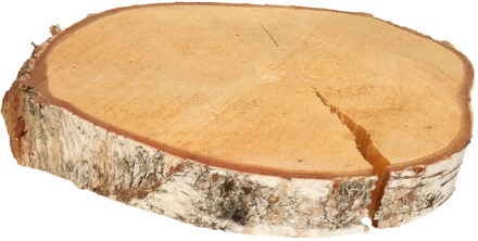 HBX natural living Decoratie boomschijf met schors - hout - D30 cm - rond - hobby boomschors schijf
