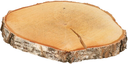 HBX natural living Decoratie boomschijf met schors - hout - D45 cm - rond - hobby boomschors schijf
