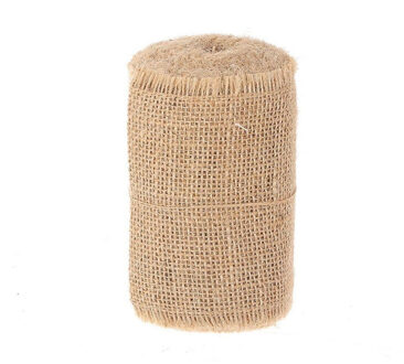 HBX natural living Decoratie lint - jute - op rol - 500 x 10 cm - decoratielint jute stof - hobby