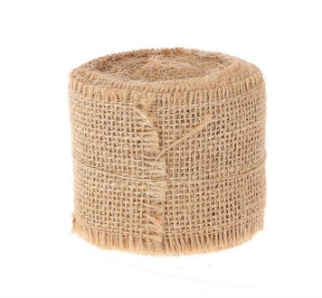 HBX natural living Decoratie lint - jute - op rol - 500 x 5 cm - decoratielint jute stof - hobby