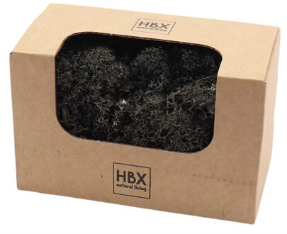 HBX natural living Decoratie mos - zwart - 50 gram - rendiermos - hobby